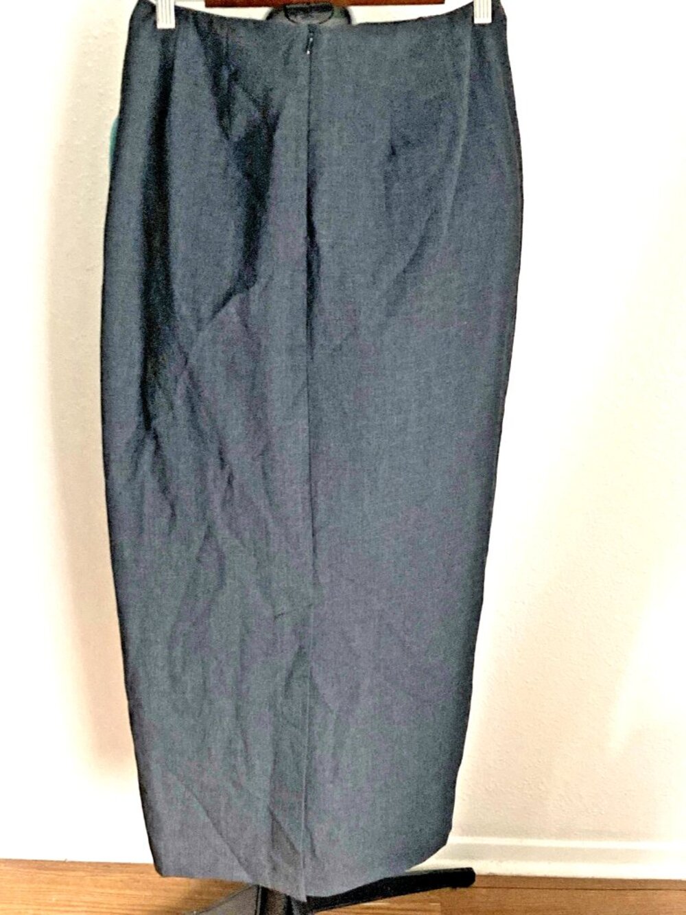 Eddie Bauer Women’s Black Pencil Skirt Tall 8 Woven Stretch Back Zip